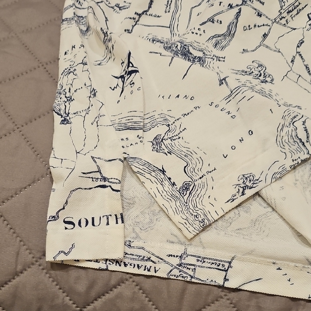 Ralph Lauren Mens Blue Label Knit Oxford Short Sleeve Map Print Polo Shirt - Picture 15 of 16